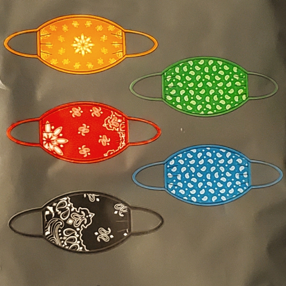 5 Piece Fashion Face Masks